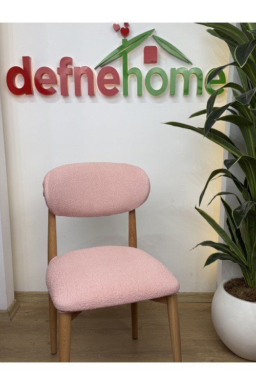 Bellona Boheems Model Sandalyeye Özel Bohem Kumaş pembe 6 adet Sandalye Kılıfı