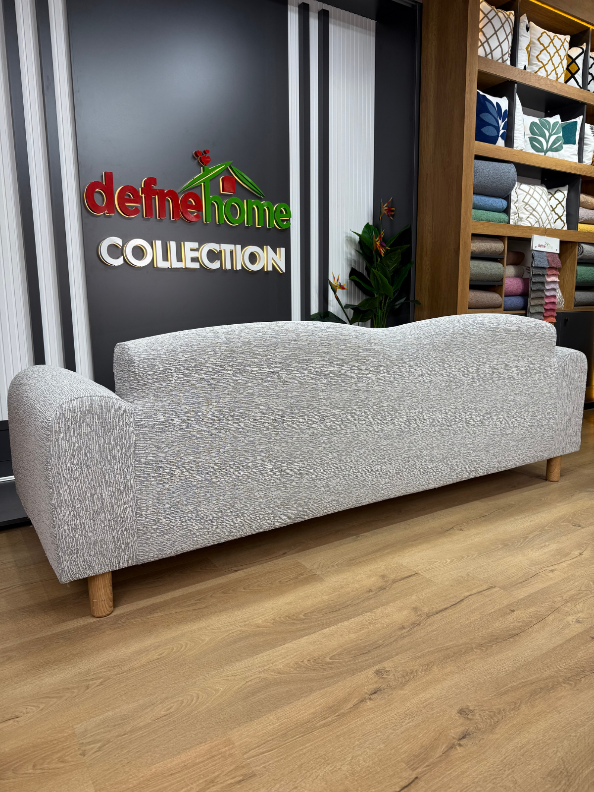 Kalın Jakar Kumaş Taş Lastikli Kayma Yapmayan 3 Kişilik 1 Adet Kanepe Örtüsü
