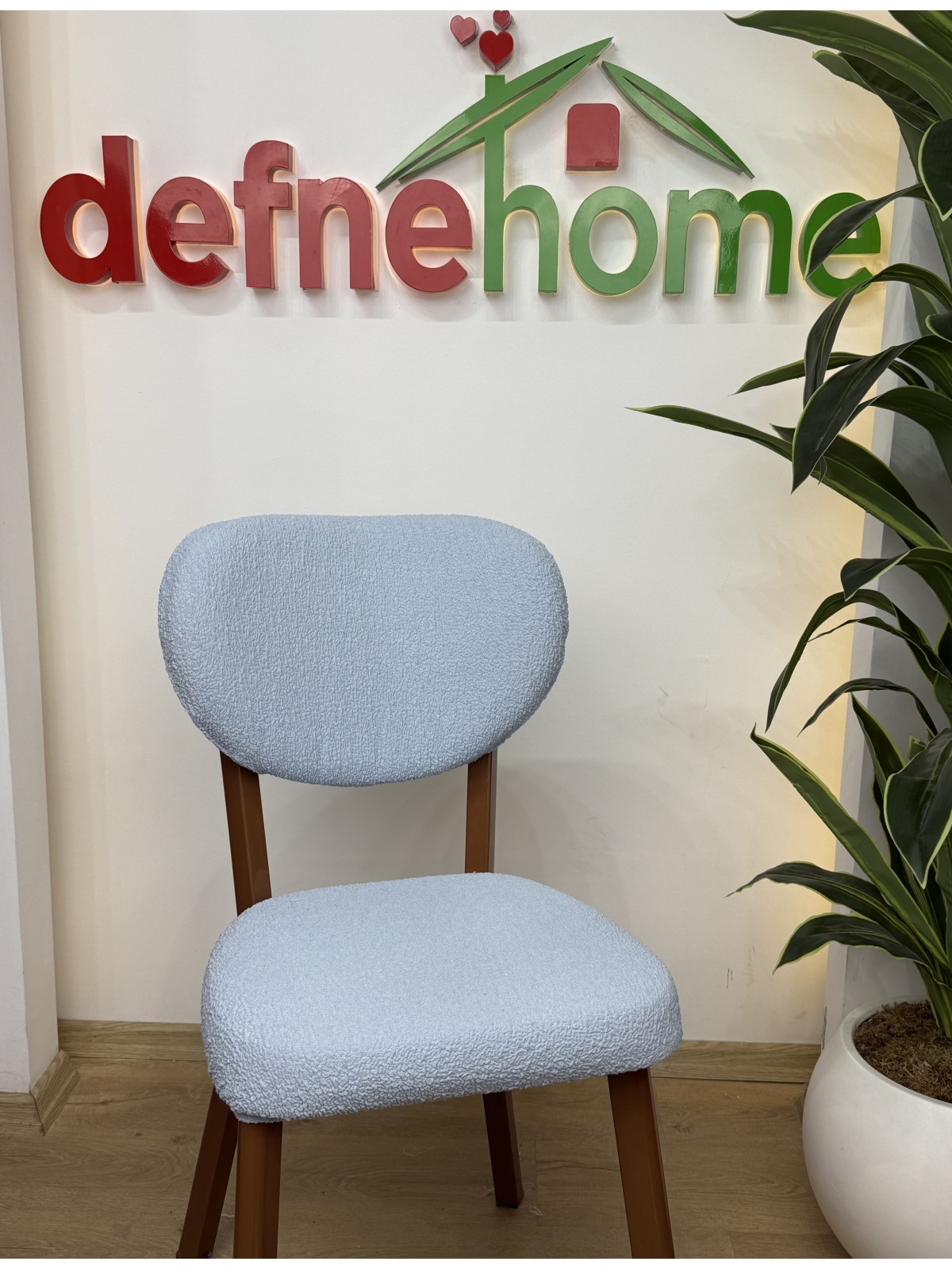 Elma Dilim Sandalyeye Özel Tasarım Fermuarlı Bohem Kumaş bebe mavi 6 adet Sandalye Kılıfı