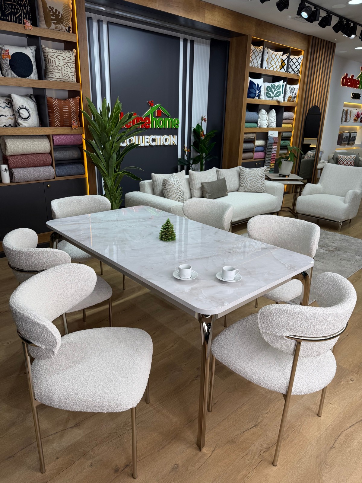 Bellona Estella Sandalye Modeline Özel Ölçülü Döşemelik Bohem Kumaş Sandalye Kılıfı 6 Adet