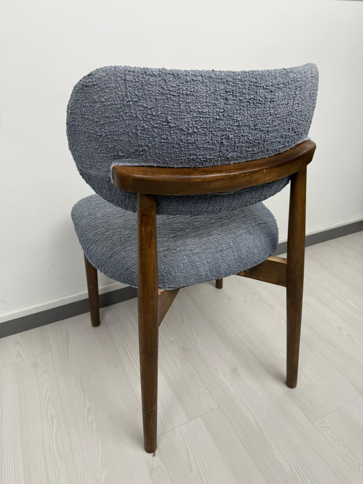 Bohem Döşemelik Koyu Gri Sandalye Kılıfı set 6 lı