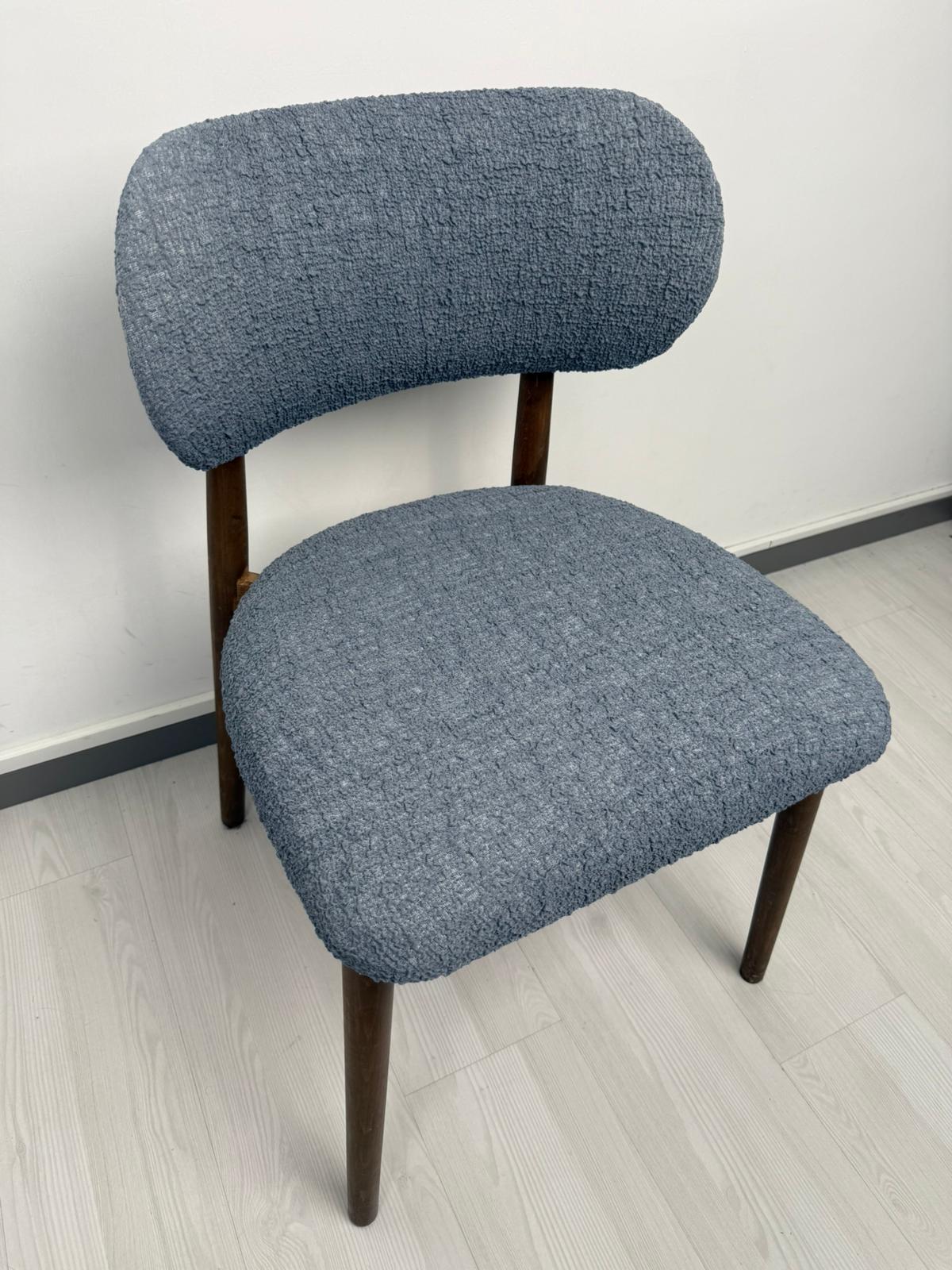 Bohem Döşemelik Koyu Gri Sandalye Kılıfı set 6 lı