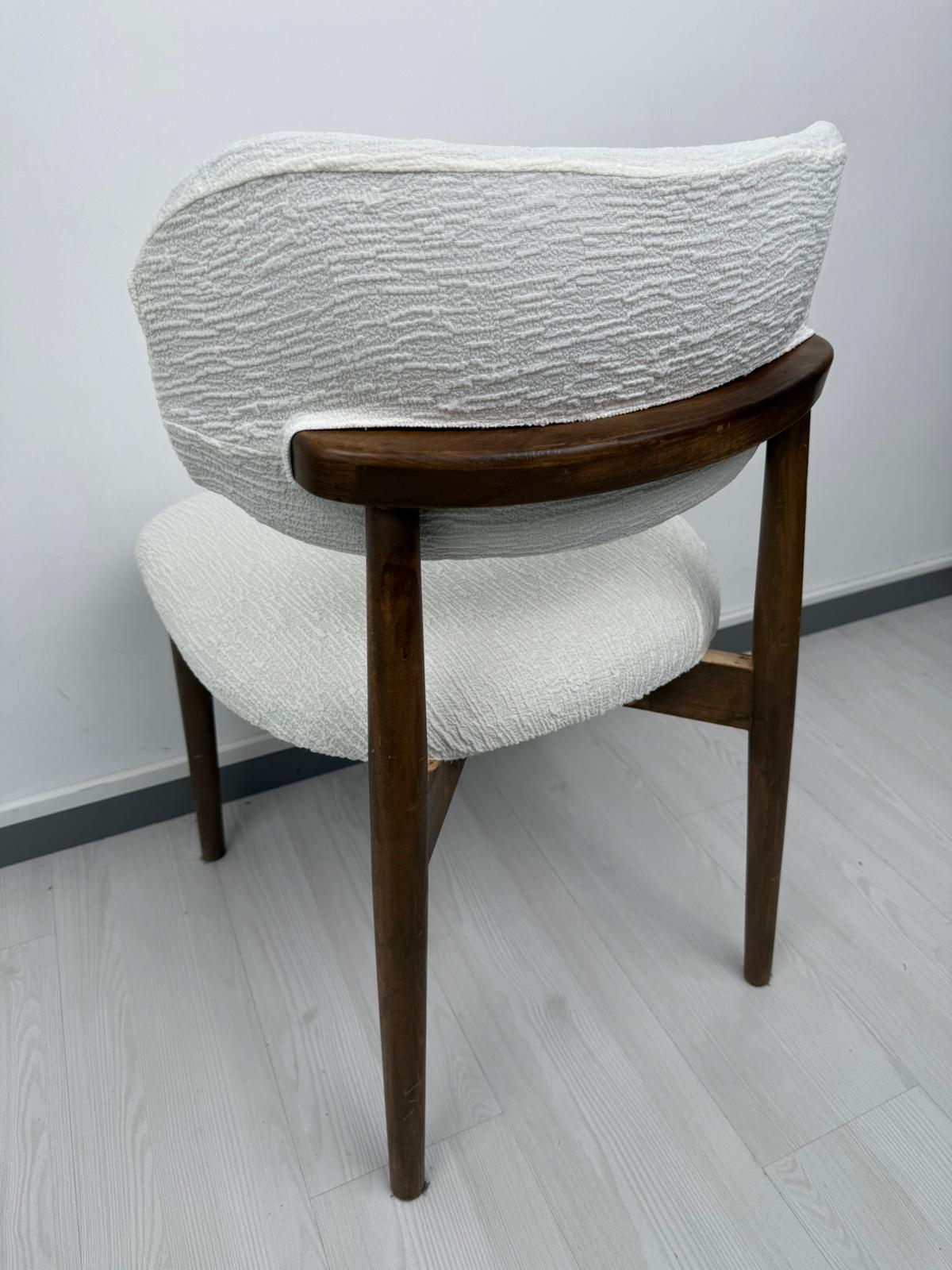 Bohem Jakar Krem Sandalye Kılıfı set 6 lı