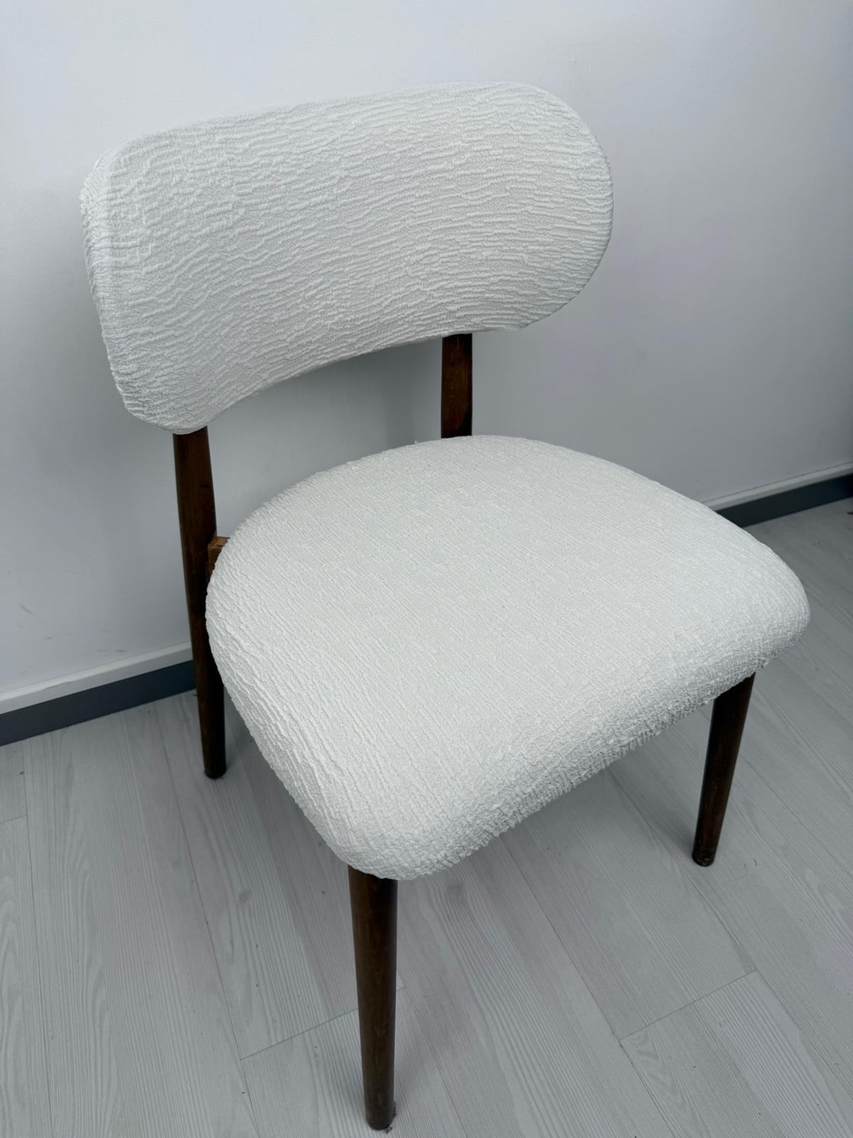 Bohem Jakar Krem Sandalye Kılıfı set 6 lı