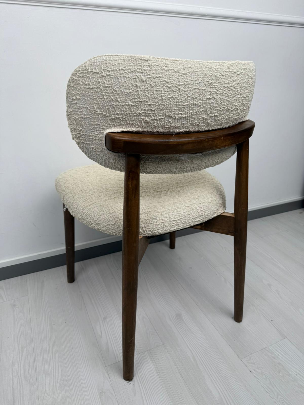 Bohem Döşemelik Krem Sandalye Kılıfı set 6 lı